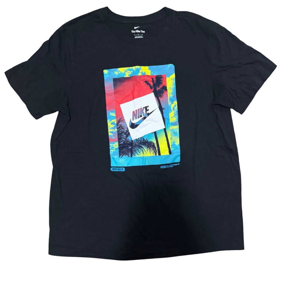 Nike Black Tee with Vibrant Graphic